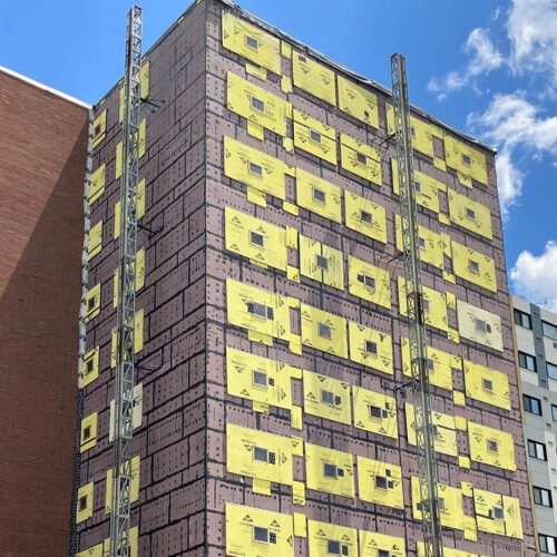 building facade under construction
