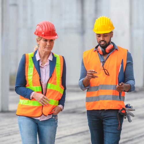 construction developers working onsite