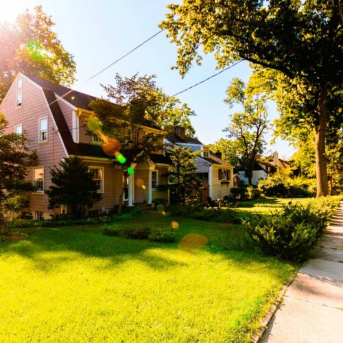 neighborhood suburban homes